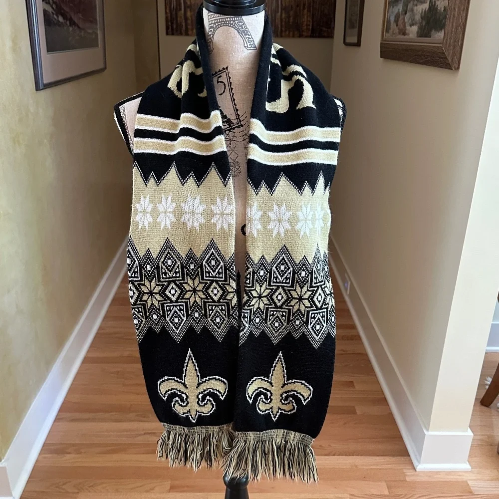 New Orleans Saints Knitted Scarf Winter Neck Scarf
